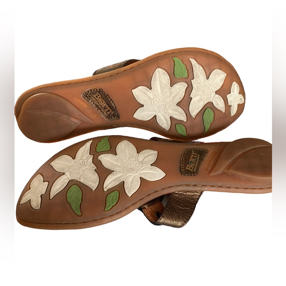 Born, Leather, Thong Flip Flop, Sandals, Copper Brown, W Size 9 very comfortable - Picture 6 of 8